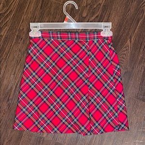 Red Plaid Skort